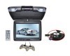 11 inch roof mounting car DVD player with 180-degree left-swivel screen with game functions