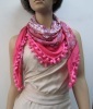 polyester print square scarf