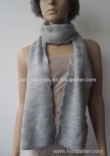acrylic twill gray scarf