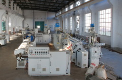 Plastic pipe production line