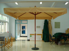 wooden garden parasol