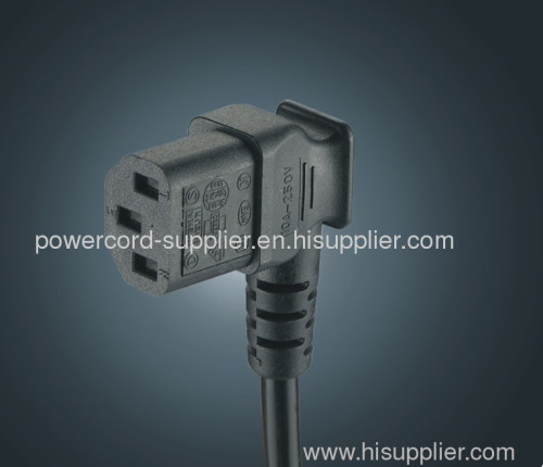 IEC 60320 right angle connector