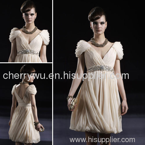 2011 CONIEFOX deep V neck short formal gowns 80901