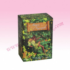 Green Color Perfume Box with Glitter Printing