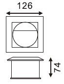 IP54 recessed led bulkhead