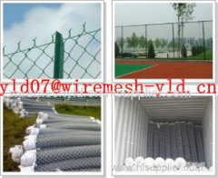 green coated chain link fences