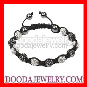 2011 newest Tresor Paris grey and white crystal mens bracelets