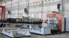 Large-diameter hollowness wall winding pipe production line