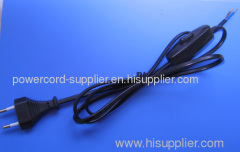 vde power cord plug with 304 switch