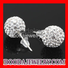 10mm Tresor Paris Crystal Ball Stud Earrings