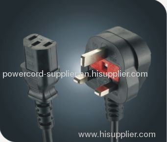 UK computer power cord/extention cord/IEC outlet/BS approved