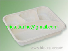 THH-20 biodegradable four coms container ,lunch box