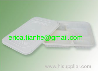 THH-11 biodegradable five coms container with lid