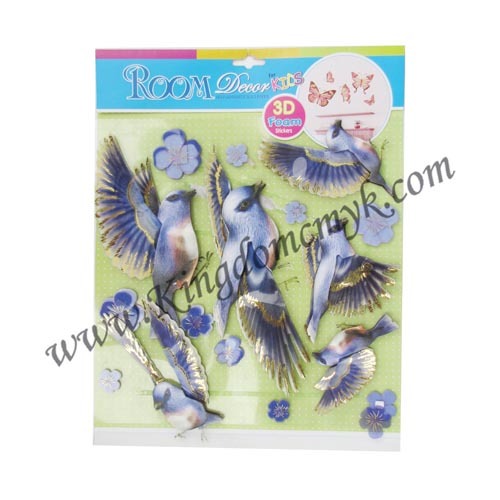 Blue Bird 3D Wall Stickers