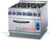 4-burner gas range with electric oven