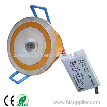 high power 1w round LED downlight