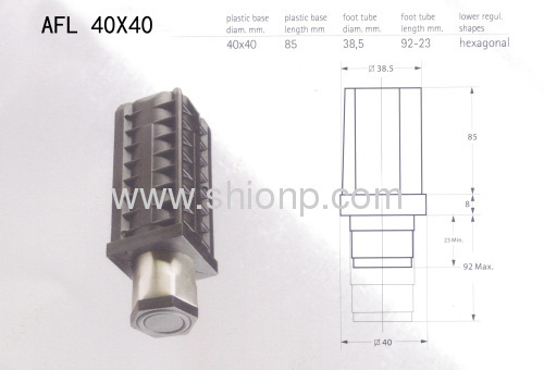 Adjustable plastic feet