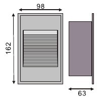 IP54 recessed led bulkhead