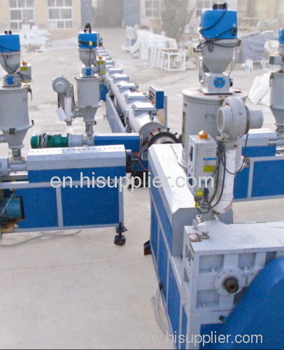 Multi layer pipe extrusion line