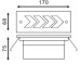 170x68mm recessed led bulkhead