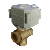 3 way vertical T type 1/2 inches motorized power water ball valve