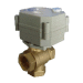 Three Way electric actuator power Ball Valve miniature 3 -way motor actuated power water ball valve