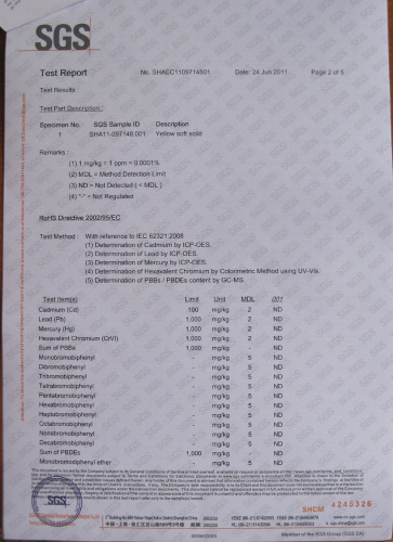silicone Rohs Test Reports-2