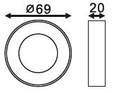 Dia.69 led bulkhead