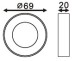 IP54 Dia.69 led bulkhead