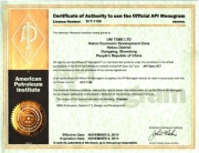 API certificate