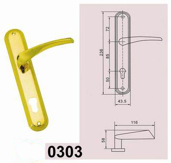 Golden Plating Door Lock Plate/Panel