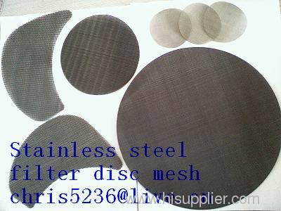 stainless steel filter wire mesh / filtering disc mesh