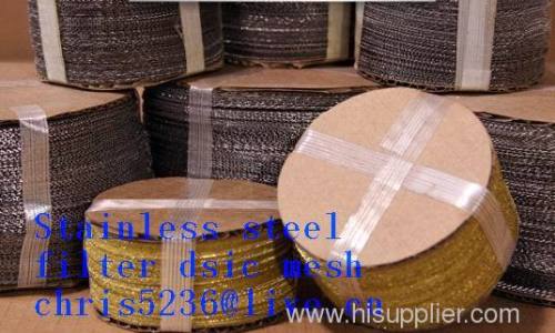 sintered wire mesh filter disc for pharmaceutical industry