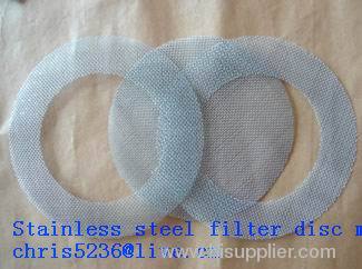 Round SS 304 316 disc metal wire Disc filter mesh