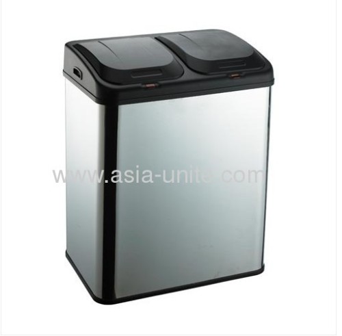 Two sort 70L stainless Sensor Dustbin