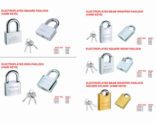 Electroplated Square Beam Padlock