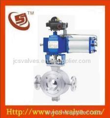 Jacket V-port Ball Valve, V-port Jacket Ball Valve, Jacket Ball Valve