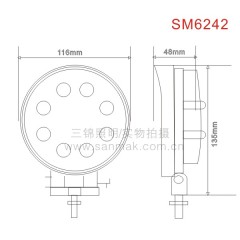 24W extractor LED work light mining lamp