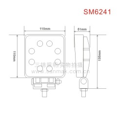 24W cran vehicle LED work light ming