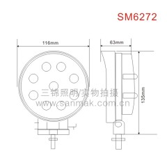 27W high power LED working light offroad lamp