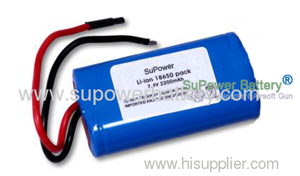 Lithium Li-Ion 18650 7.4V 2200mAh Battery Pack L18650-2200 with PCB