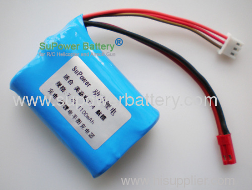 R/C Helicopter MJX-T34 7.4V 2S 1100mAh full capacity Battery packs