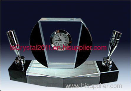 Crystal Clock Paperweight