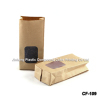 Moisture Proof Kraft Paper Coffee Packaging Bags With Clear Window
