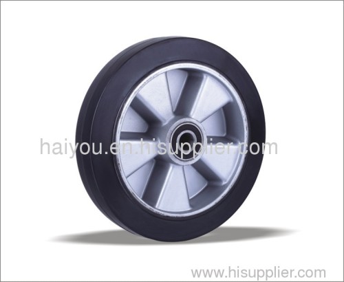 Rubber wheel with 5 ribs center