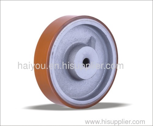 polyurethane wheels with cast iron center 31.5 bore