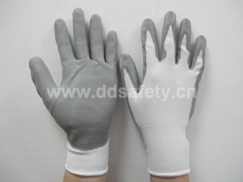 PU gloves Nylon with PU glove