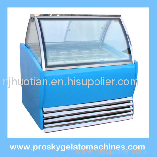 gelato ice cream display freezer