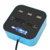 USB Card Reader with 3-Port USB HUB and Special Light Logo,USB Combo,USB Card Reader combo