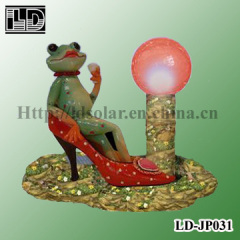 Solar Frog Lady Lamp
